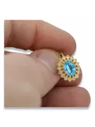 Ring Aquamarine 14K Yellow gold Vintage vec125y